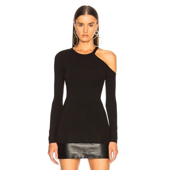 ENZA COSTA for FWRD Exposed Shoulder Top Black - Picture 2 of 6